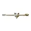 Equetech Traditional Fox Head Stock Pin in Gold